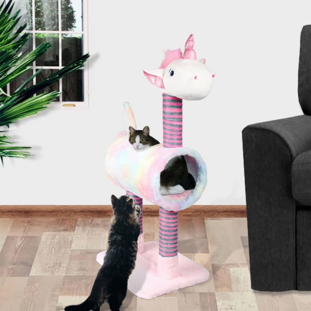 Pets Collection Cat Scratching Post Unicorn Pink 40x30x85 cm