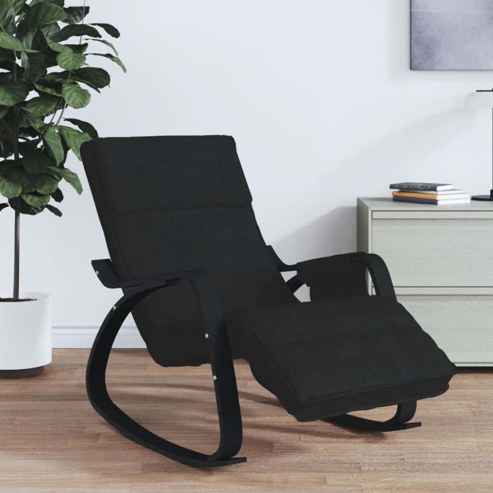 Rocking Chair Black Fabric