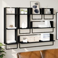 6 Piece Wall Shelf Set with...