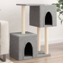 Cat Tree with Sisal Scratching Posts Dark Grey 86 cm