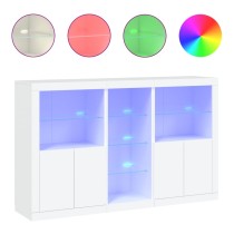 Sideboard with LED Lights Concrete Grey 162x37x100 cm