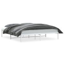 Metal Bed Frame White 193x203 cm