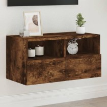 TV Wall Cabinet Smoked Oak 60x30x30 cm Engineered Wood