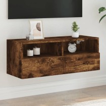 TV Wall Cabinet Smoked Oak 80x30x30 cm Engineered Wood