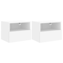 TV Wall Cabinets 2 pcs White 40x30x30 cm Engineered Wood