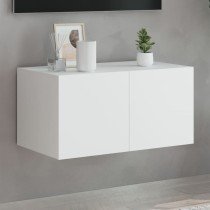 TV-Wandschrank mit LED-Leuchten Weiß 60x35x31 cm