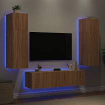 6 Piece TV Wall Units with...