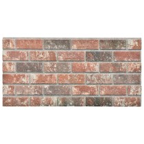 3D Wall Panels with Dark Brown & Grey Brick Design 11 pcs EPS