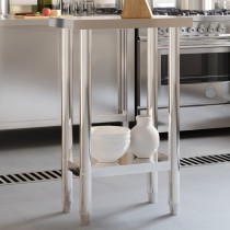 Kitchen Work Table 82.5x30x85 cm Stainless Steel