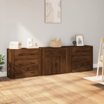 Sideboards 3 pcs Concrete Grey Engineered Wood