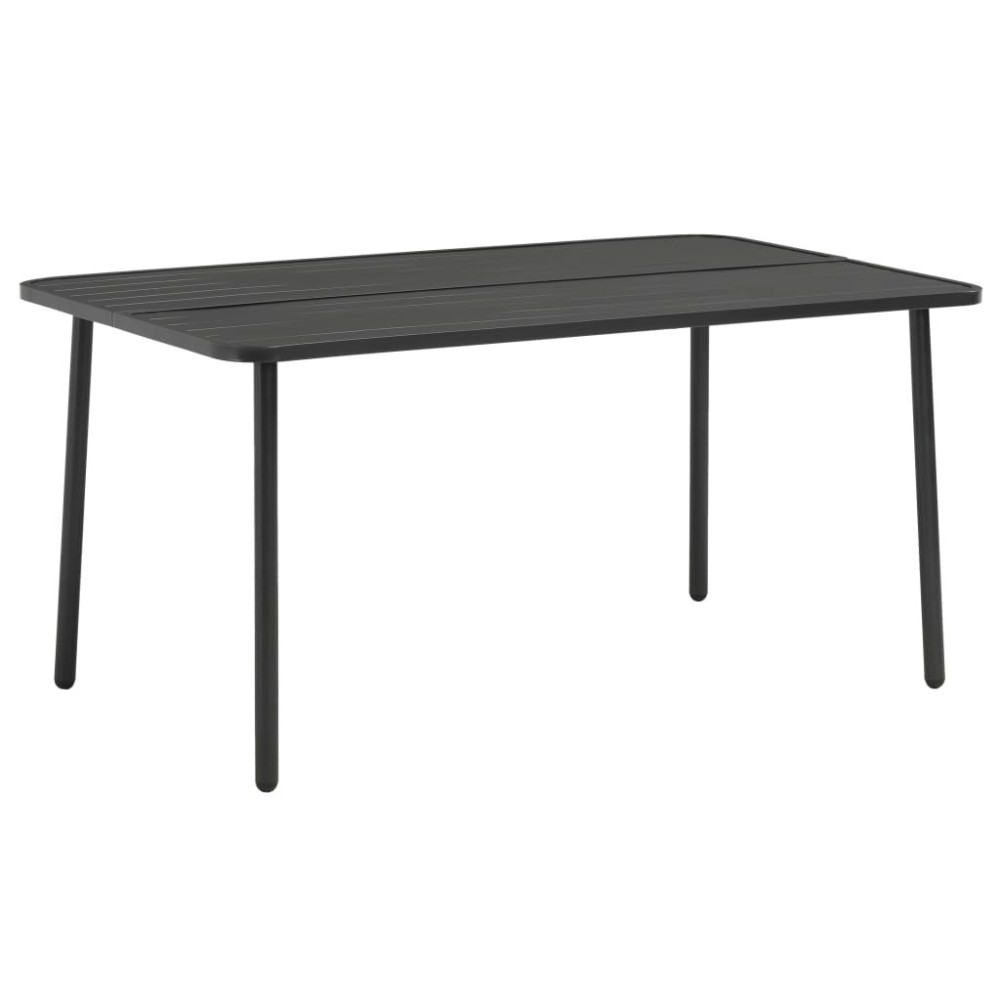 Garden Table Dark Grey 80x80x72 cm Steel