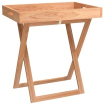 Folding Tray Table 52x36x56.5 cm Solid Wood Walnut