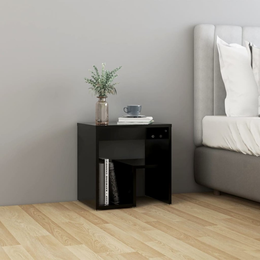 Bed Cabinets 2 pcs Grey 40x30x40 cm Engineered Wood