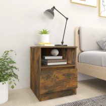 Bed Cabinets 2 pcs High Gloss Black 40x40x50 cm Engineered Wood
