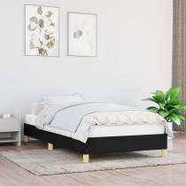 Bed Frame Black 180x200 cm 6FT Super King Fabric