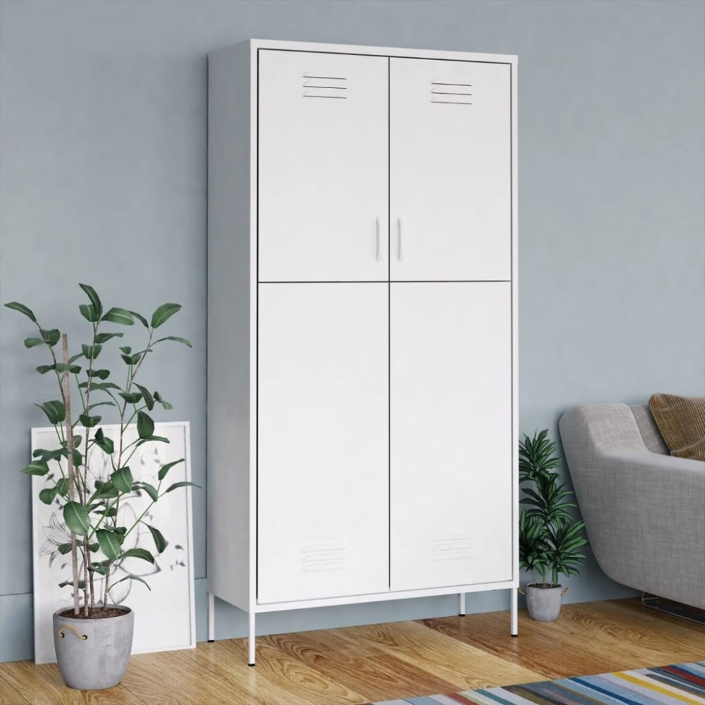 Kleiderschrank Anthrazit 90x50x180 cm Stahl