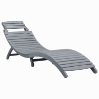 Sun Lounger Grey Wash Solid...