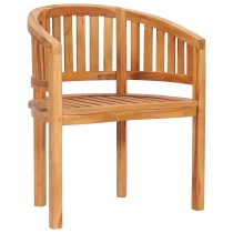 Banana Chairs 2 pcs Solid Teak Wood