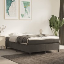 Box Spring Bed Frame Dark Grey 180x200 cm 6FT Super King Velvet