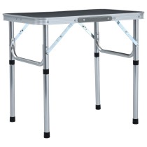 Folding Camping Table White Aluminium 60x45 cm