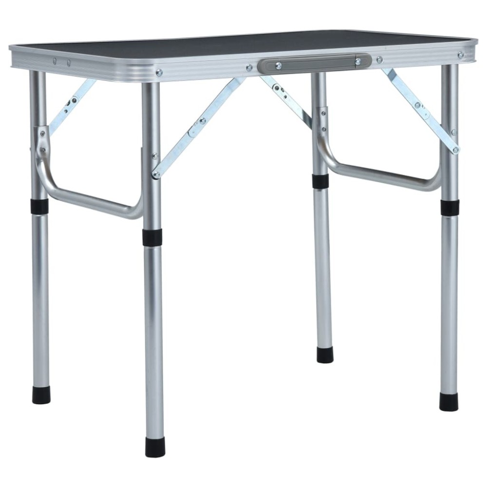 Klappbarer Campingtisch Grau Aluminium 60x45 cm