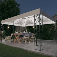 Gazebo with Double Roof&LED...
