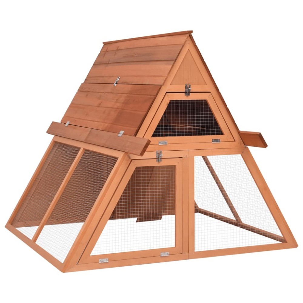 Rabbit Hutch 152x127x109.5 cm Solid Firwood