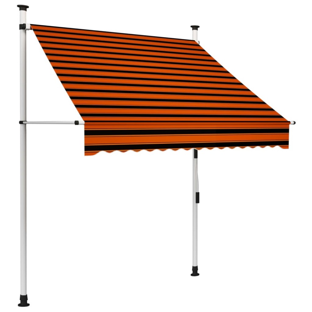 Manual Retractable Awning 400 cm Orange and Brown