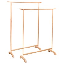 Clothes Racks 2 pcs Solid Oak Wood