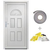 Front Door White 88x208 cm PVC