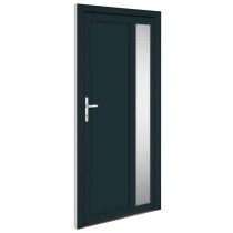 Front Door Anthracite 98x200 cm PVC