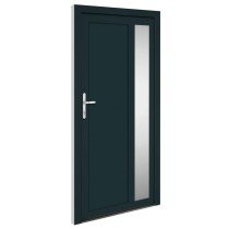 Front Door Anthracite 108x208 cm PVC