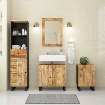 4 Piece Bathroom Furniture Set Solid Wood Mango