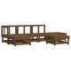 6-tlg. Garten-Lounge-Set Grau Massivholz Kiefer
