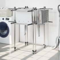 Laundry Drying Rack 107x107x120 cm Aluminium