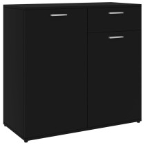 Sideboard Black 80x36x75 cm Engineered Wood