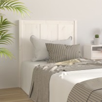 Bed Headboard White 145.5x4x100 cm Solid Pine Wood