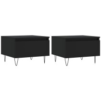 Coffee Tables 2 pcs Black 50x46x35 cm Engineered Wood