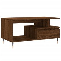 Coffee Table Brown Oak 90x49x45 cm Engineered Wood