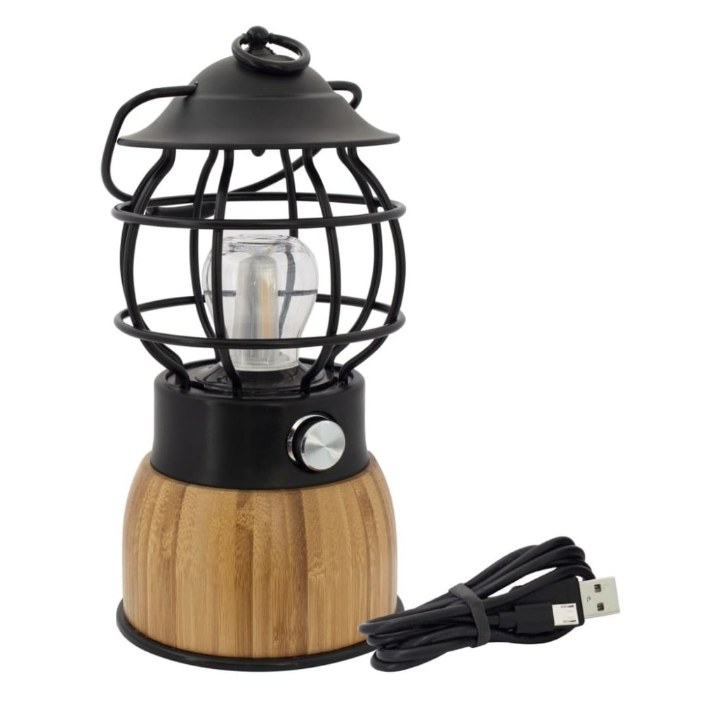 Eurotrail LED Camping Lamp Breeze Bamboo Black
