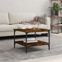 Coffee Table Smoked Oak 55x55x40 cm Engineered Wood