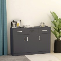 Sideboard Grey 110x30x75 cm Engineered Wood