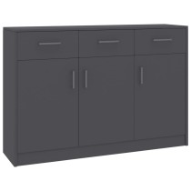 Sideboard Grey 110x30x75 cm Engineered Wood