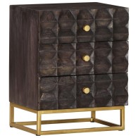 Bed Cabinet Black 40x30x50...