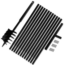 Ground Drill with Handle 200 mm with Extension Tube 5 m Steel