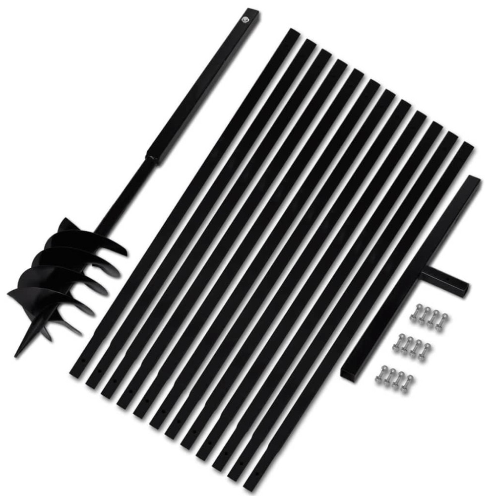 Ground Drill with Handle 200 mm with Extension Tube 5 m Steel