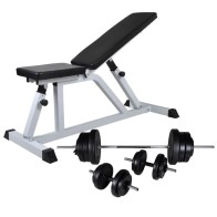 Workout Bench with Barbell...