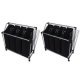 Laundry Sorters with Bags 2 pcs Black and Grey