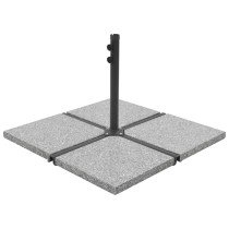 Umbrella Weight Plates 4 pcs Grey Granite Triangular 60 kg