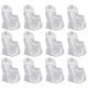 Chair Cover for Wedding Banquet 12 pcs White